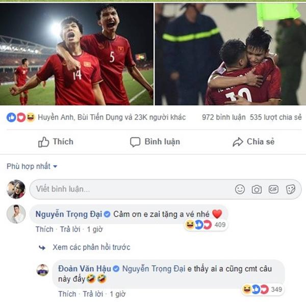 Trọng Đại gây cười với màn xin các cầu thủ tuyển Việt Nam vé xem chung kết-5