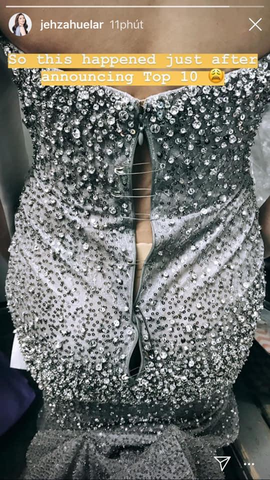 Đại diện Philippines bị kẻ xấu giật hỏng khóa váy ngay trong chung kết Hoa hậu Siêu quốc gia 2018-2