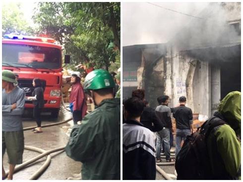 Cháy lớn kho hàng 2.000 m2 gần chợ Vinh, người dân hoảng sợ tháo chạy