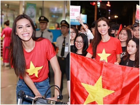 Minh Tú khiến sân bay Tân Sơn Nhất đông vui như trẩy hội khi trở về từ Miss Supranational 2018