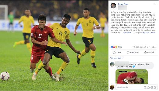 Hà Đức Chinh bị chỉ trích quả tạ, chân gỗ, Trang Trần yêu cầu Hãy là fans bóng đá có não-2