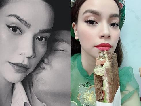 Được Kim Lý chăm sóc 'tận chân răng', Hồ Ngọc Hà hào phóng khen: 'Bạn nam của mình thật ngọt ngào'