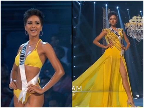 H'Hen Niê trình diễn bikini gợi cảm, tung váy dạ hội 'xuất quỷ nhập thần' đêm bán kết Miss Universe 2018