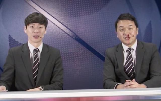 Chảy máu mũi ròng ròng, bình luận viên vẫn bình tĩnh dẫn chương trình trực tiếp-3