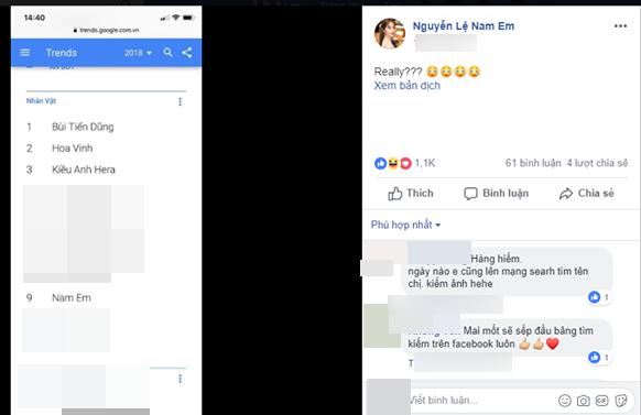 Lọt top 10 nhân vật được tìm kiếm nhiều nhất năm 2018, Nam Em giật mình: Thật không?-2