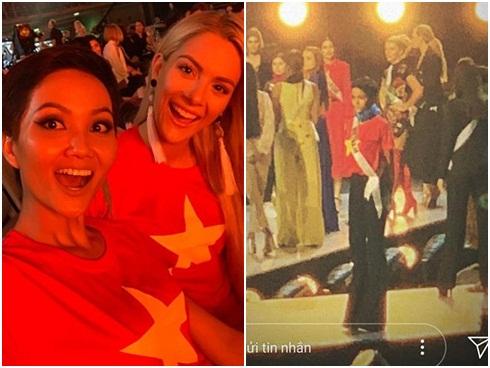 Đang bận tổng duyệt Miss Universe, H'Hen Niê vẫn rủ hoa hậu Mỹ mặc áo cờ đỏ sao vàng cổ vũ tuyển Việt Nam