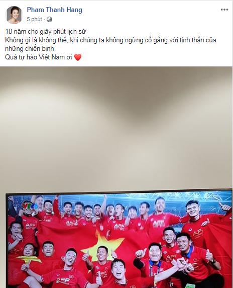 Dàn sao Việt gào nổ mạng xã hội, tưng bừng đi bão ăn mừng tuyển Việt Nam vô địch AFF Cup 2018-10