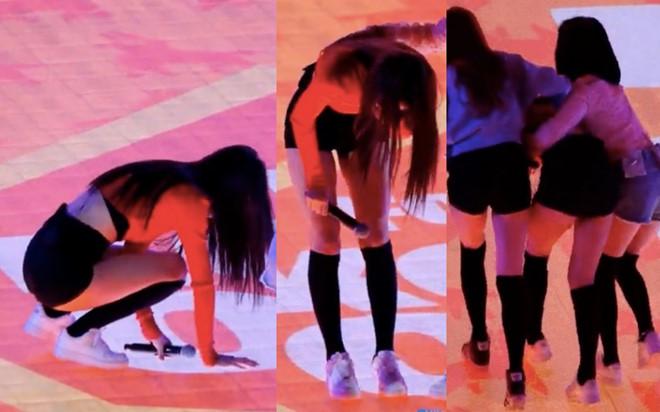 Mỹ nữ thân hình chuẩn nhất Kpop gục ngã trên sân khấu vì kiệt sức-1