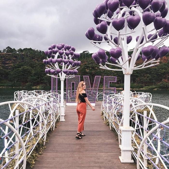 Lại có thêm một cây cầu tình yêu màu tím làm lịm tim biết bao du khách ở Đà Lạt-1