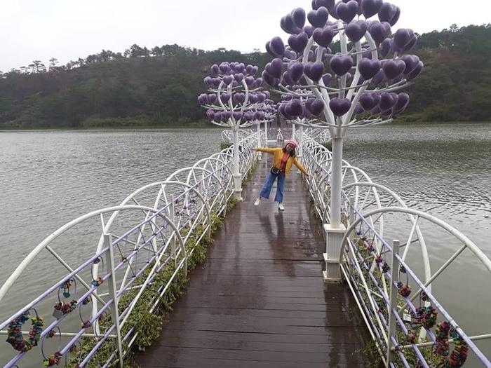 Lại có thêm một cây cầu tình yêu màu tím làm lịm tim biết bao du khách ở Đà Lạt-4
