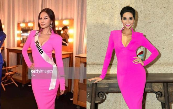 Thân thiết như Hoa hậu Hàn Quốc và HHen Niê ở Miss Universe: cùng phòng, dép tổ ong đôi và mặc chung váy?-6