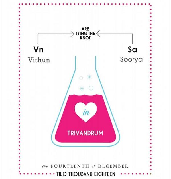 Team ghét Hóa học bớt hận khi thấy thiệp cưới siêu xinh của cô giáo dạy môn học này-1