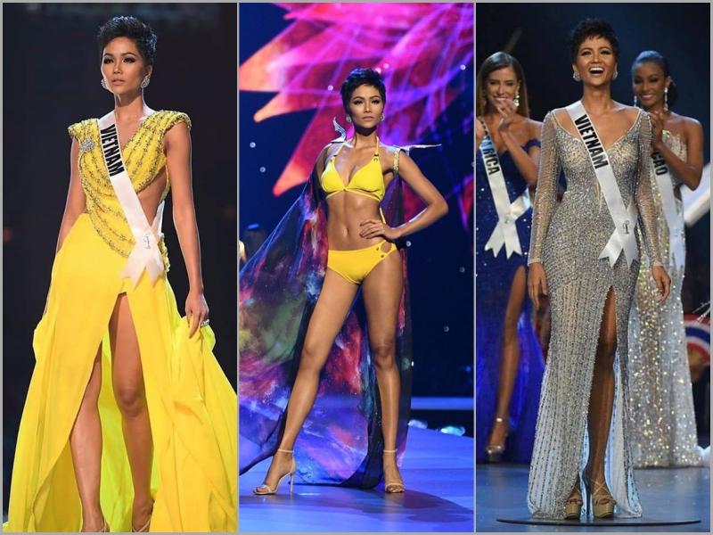 Đến khi Miss Universe 2018 kết thúc, HHen Niê mới mạnh dạn mặc bộ đầm ngắn và sexy nhất cả cuộc thi-4