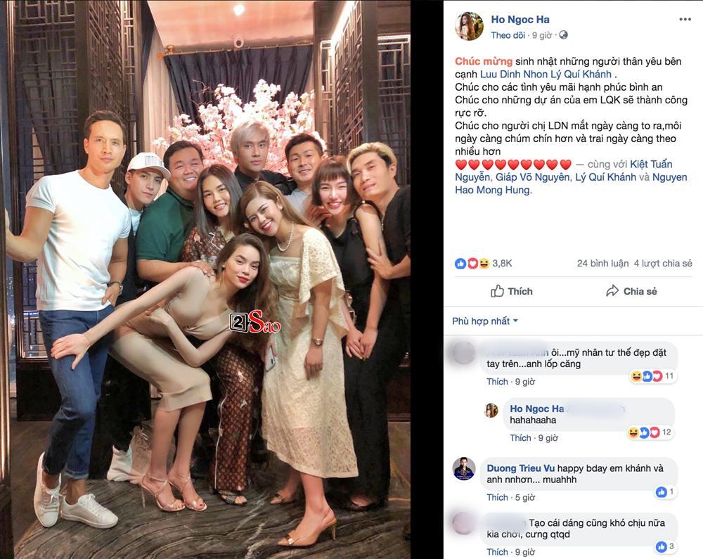 Hồ Ngọc Hà chụp ảnh với tư thế khó hiểu nhưng bàn tay như đánh dấu chủ quyền lên người Kim Lý-1