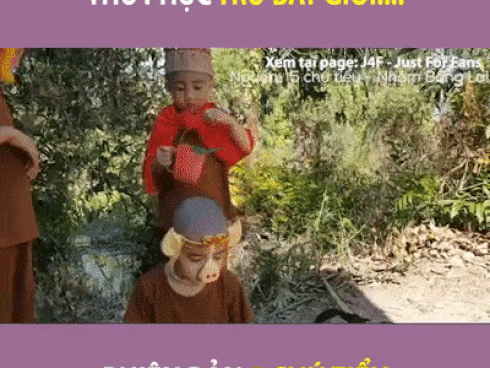 Thu phục Trư Bát Giới chỉ bằng cốc nước sông, team 5 chú tiểu khiến người xem chào thua với trình sáng tạo thượng thừa-1