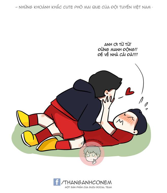 Tranh vui: Tuyển Việt Nam uống bia bằng cúp, Quang Hải hóa siêu nhân-3