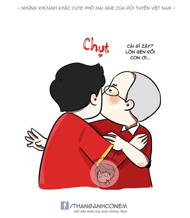 Tranh vui: Tuyển Việt Nam uống bia bằng cúp, Quang Hải hóa siêu nhân-4