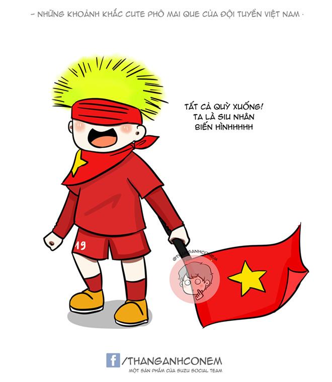 Tranh vui: Tuyển Việt Nam uống bia bằng cúp, Quang Hải hóa siêu nhân-5