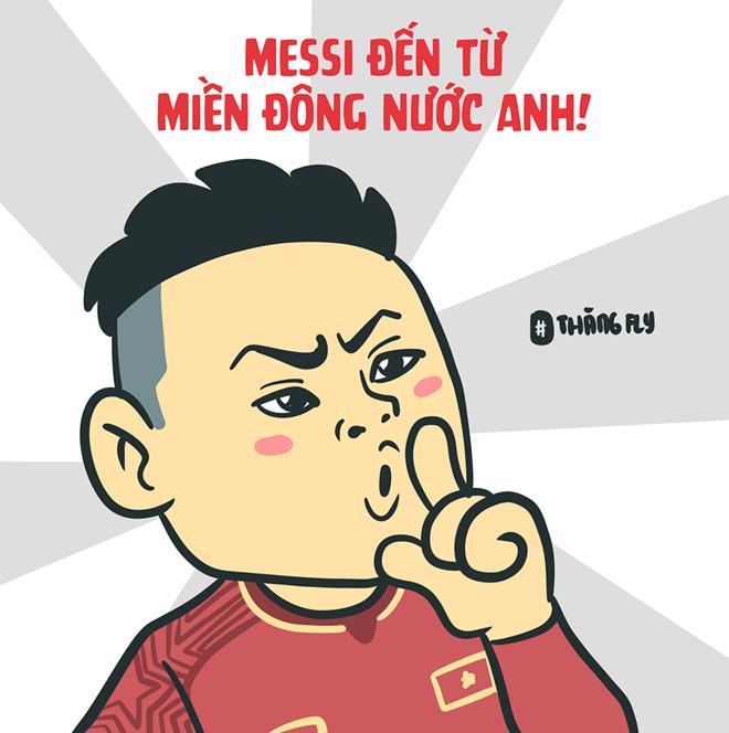 Tranh vui: Tuyển Việt Nam uống bia bằng cúp, Quang Hải hóa siêu nhân-6