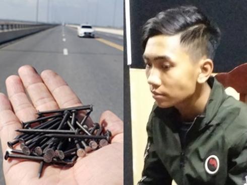 Vợ rải đinh trên quốc lộ hỗ trợ chồng hành nghề vá săm-2