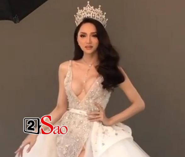 Hương Giang Idol lộ ngực méo mó trong hậu trường chụp ảnh chuẩn bị Miss International Queen 2019-1