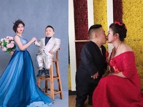 Đám cưới của cô dâu cao 1,6m và chú rể 90cm gây xôn xao mạng xã hội
