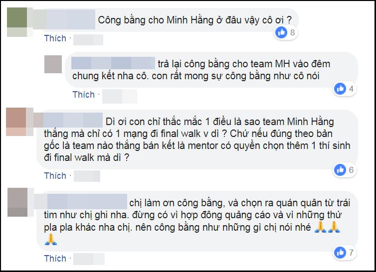 Thắng bán kết nhưng phải loại học trò, fan Minh Hằng tấn công The Face hòng đòi lại công bằng-5