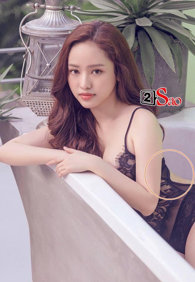 Tung ảnh gợi cảm đón Giáng sinh, Thúy Vi bị soi photoshop bóp méo sự thật-4