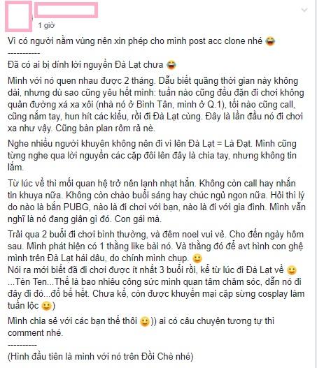 Vừa đi du lịch Đà Lạt về được 3 ngày, anh chàng đã bị bạn gái cắm sừng đau đớn-1