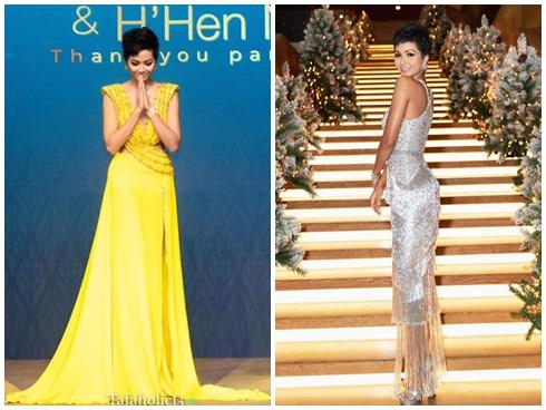 HHen Niê & Phạm Hương - hai nàng Hậu quyền lực Vbiz đều kết nổ đĩa đầm ánh kim tua rua: Ai diện xuất sắc hơn?-2