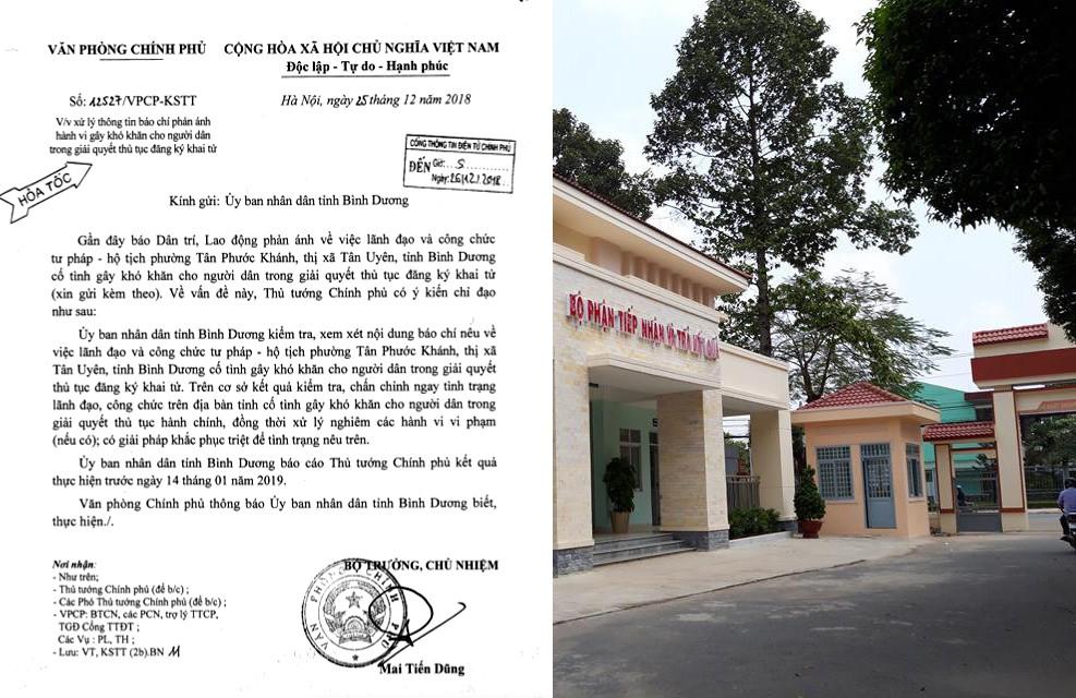 Bố đi khai tử cho con ở Bình Dương 3 lần không được: Thư xin lỗi của phường kí trước cả tháng-2