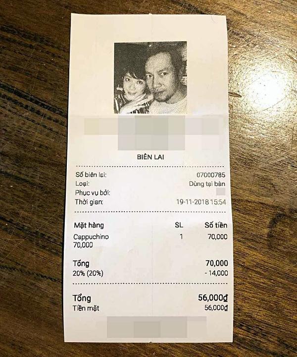 Đinh Tiến Đạt in ảnh vợ sắp cưới lên hóa đơn quán cà phê, vì sao?-2