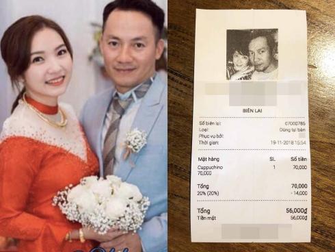 Đinh Tiến Đạt in ảnh vợ sắp cưới lên hóa đơn quán cà phê, vì sao?
