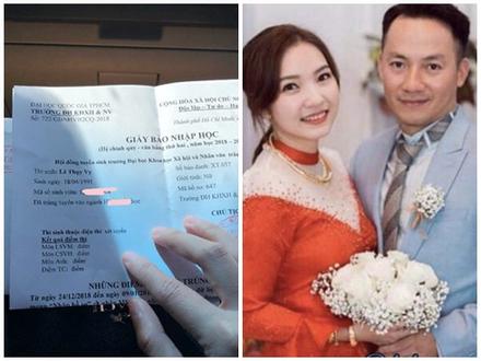 Vợ sắp cưới 9X của Đinh Tiến Đạt khoe giấy nhập học trước ngày kết hôn