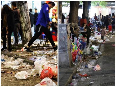 Hà Nội, Tp. Hồ Chí Minh ngập rác trong đêm giao thừa 2019