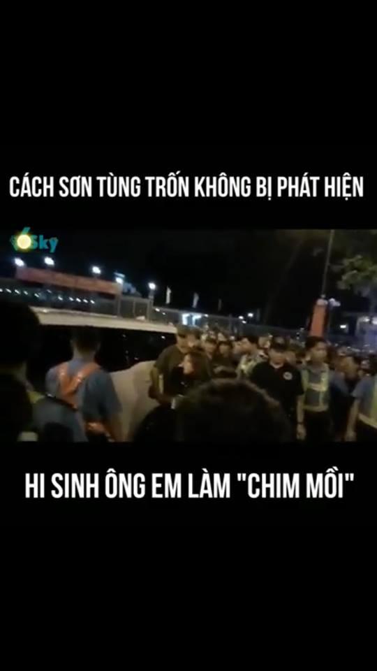 Trốn fans phải đỉnh cao như Sơn Tùng: Hy sinh em trai ra trước, một mình đường đường chính chính ra sau-1