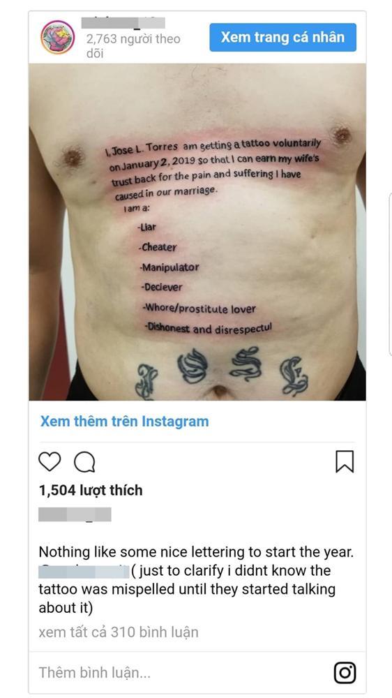 Mắc quá nhiều tội lỗi với vợ, người đàn ông phải xăm cả bản kiểm điểm lên người để xin tha thứ-1