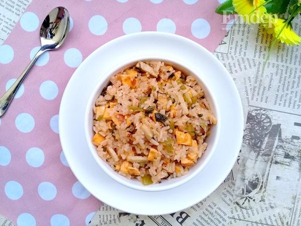 Bữa sáng đơn giản ngon miệng với cơm rang giò thơm ngon-6