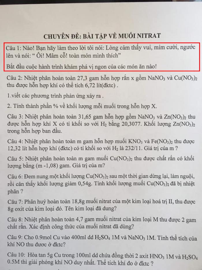 Những lời nhắn nhủ hài hước của thầy cô trong đề thi khiến học sinh thích thú-6