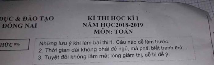 Những lời nhắn nhủ hài hước của thầy cô trong đề thi khiến học sinh thích thú-1