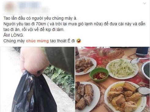 'Khoe' bạn trai vượt 70km giữa trời lạnh để dẫn mình đi ăn, cô nàng khiến dân mạng bĩu môi: Để xem được bao lâu!