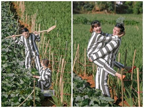 Cô dâu, chú rể đốt pháo khói, chụp ảnh cưới giữa đèo Tam Đảo-2