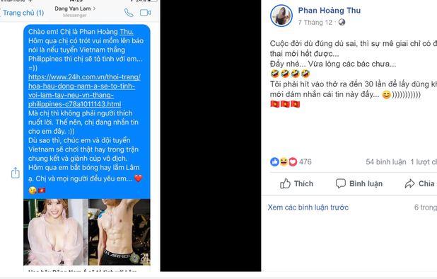 Hoa hậu đơn thân tiếp tục bày tỏ tình cảm với Văn Lâm, tin Việt Nam thắng Iraq-2