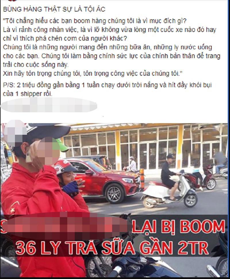 Dân mạng bức xúc khi shipper bị khách bỏ bom 36 ly trà sữa trị giá gần 2 triệu đồng-1