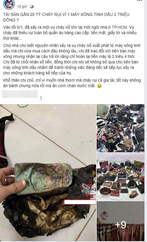 Dân mạng xuýt xoa tiếc tiền khi gái xinh mất trắng 20 tỷ chỉ vì máy xông tinh dầu bất ngờ phát nổ-1