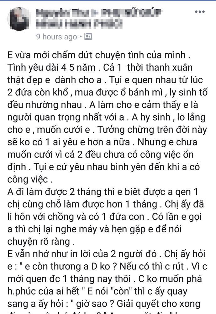 Rớt nước mắt trước nỗi đau đớn của cô gái bị người yêu phụ bạc cặp với chị đã ly hôn-1