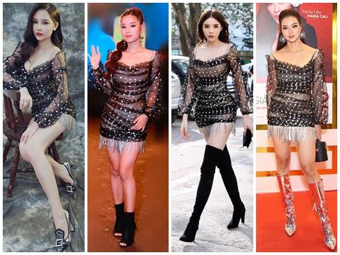 Đụng đầm xuyên thấu với ai chứ với Kỳ Duyên thì Lê Âu Ngân Anh - Hoàng Yến Chibi - Kiều Ngân đều không có cửa