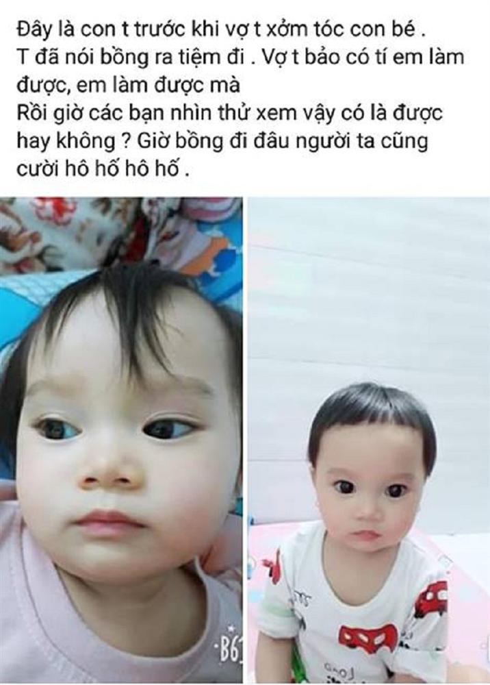 Lỡ tay cắt lẹm tóc con, bà mẹ 9X không ngờ lại thành siêu phẩm trông yêu hơn tóc cũ-1