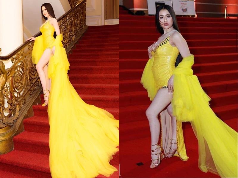 Thư Dung bị phát tán ảnh vòng 2 to như mang bầu, khác xa thân hình thon gọn khi càn quét thảm đỏ Mai Vàng-7