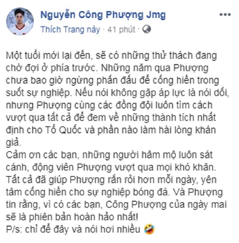 Phá lưới Jordan góp phần giúp Việt Nam chiến thắng, Công Phượng phấn khích tự chúc sinh nhật sớm-2